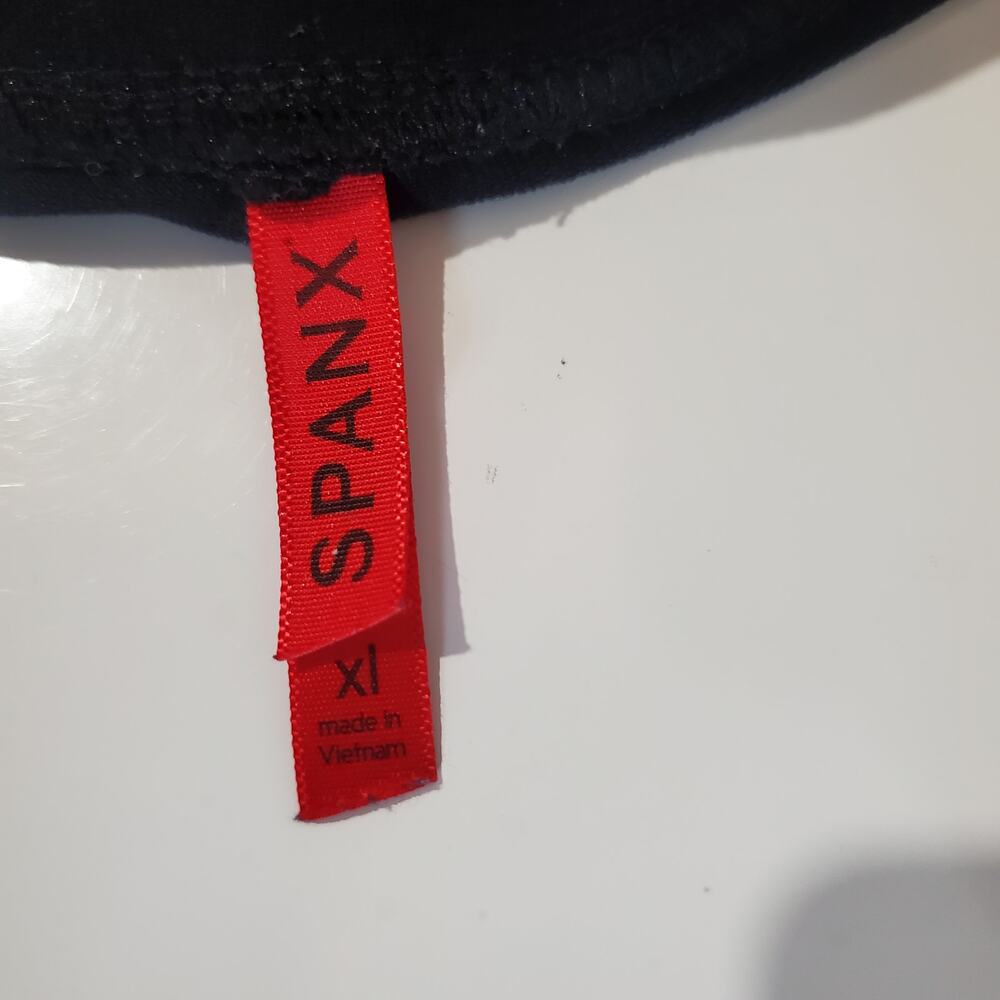 Spanx Ready To Wow Black Faux Leather Riding Leggings Womens Size XL Shapewear - Picture 9 of 13